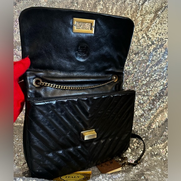 PRATESI FIRENZE Made in ITALY Women’s Shoulder Bag WITH REAL Italian Leather - Picture 12 of 17